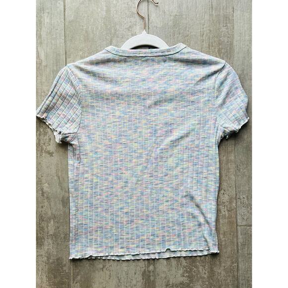 Code x Mode Purple Space Dye Stretch Boutique Designer Fitted T-Shirt NEW Tee M - Picture 4 of 12